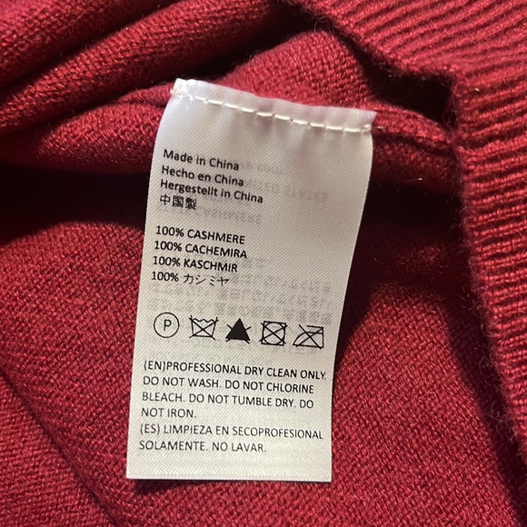 STATE CASHMERE Mock-Neck Quarter Button Polo Sweater Elbow Patch 100% Cashmere L - Picture 9 of 14